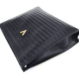 MARIO VALENTINO Clutch bag Black gold Women Authentic secondhand